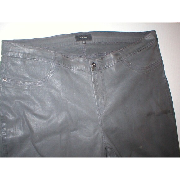 NWT New Womens 22 James Jeans Icon Plus Size Coated Legging Leather Dark Gray - Picture 6 of 9